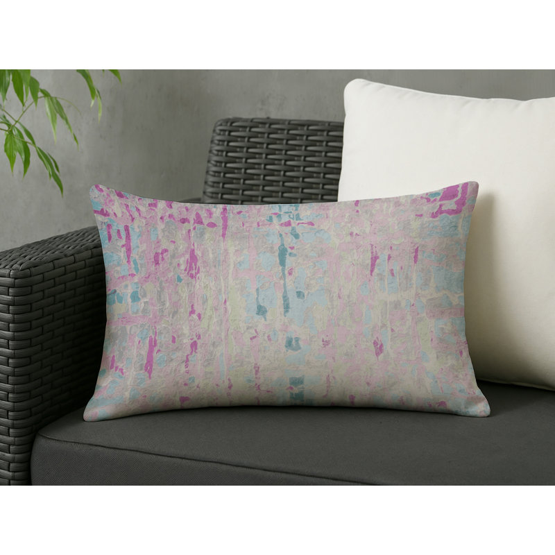 Coussin décoratif intérieur et extérieur Modern, Rectangle H 14 po x l 20 po, Gris abstrait 271