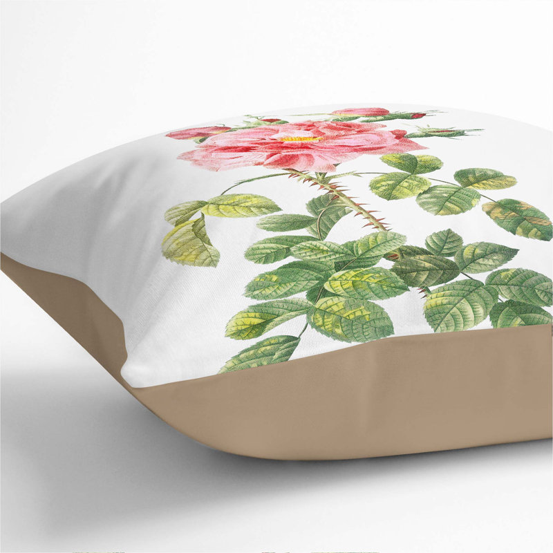 Square Throw Cushion, Stone, 40cm H x 40cm W x 15cm D