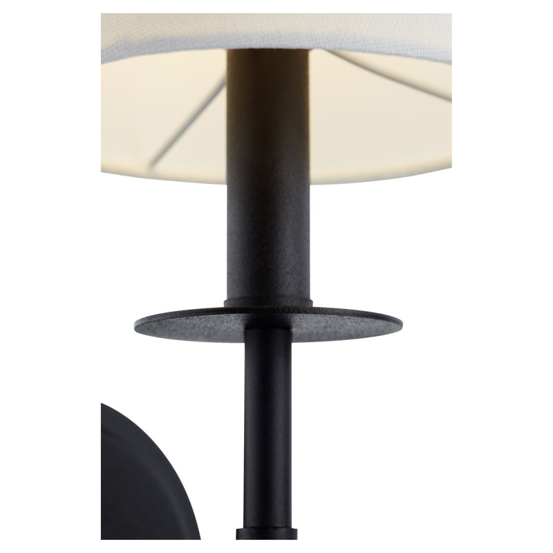 Mikels Steel Armed Sconce, Noir