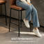 Velvet/Suede Fixed Height Bar Stool With Diamond Tufted Back   -129242157-129768006