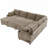 109.9"Chenille Sectional Sofa Bed U-Shaped Brown