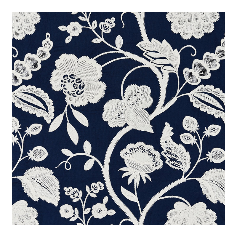 Botanica Kensington Embroidery Fabric, Navy