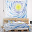 Tapisserie d'art numérique Fractal Flower Blue Yellow-28485868