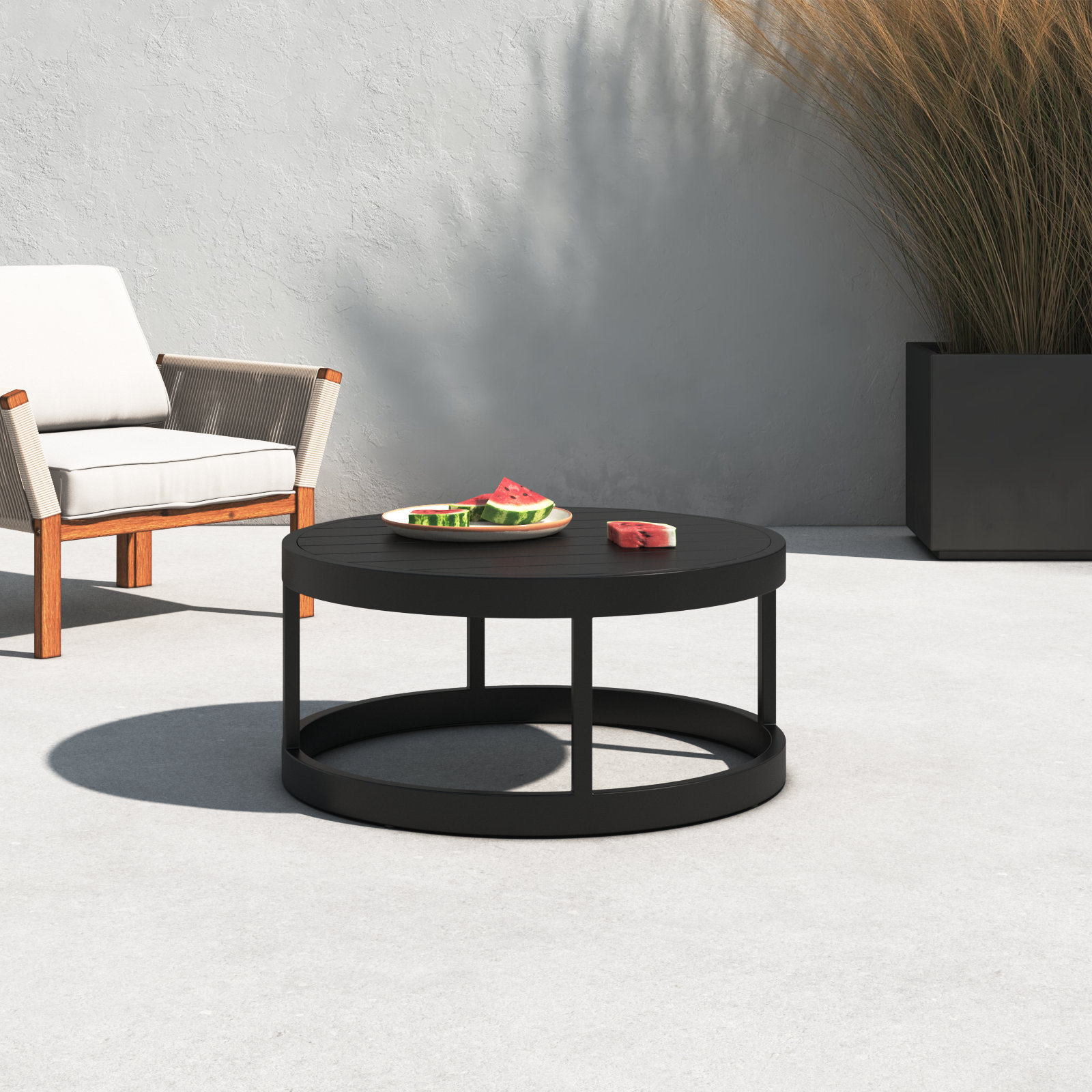 Bergeron Metal Coffe Table, Black