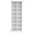 Media Storage Cabinet, 8-Tier DVD Shelf Organizer, 22.01 x 8.74 x 50.98 in Multimedia Storage Organizer for CDs, DVDs, Books & Games, CD Shelf for Living Room, Home Office, Recording Room, White