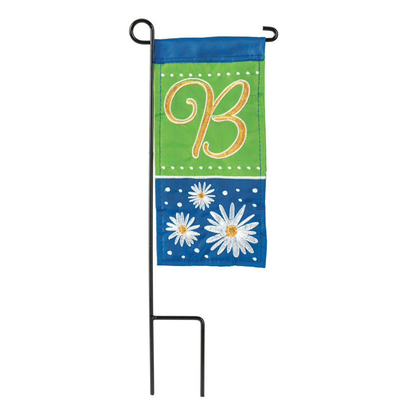 Mini drapeau marguerite monogramme 4 x 8,5