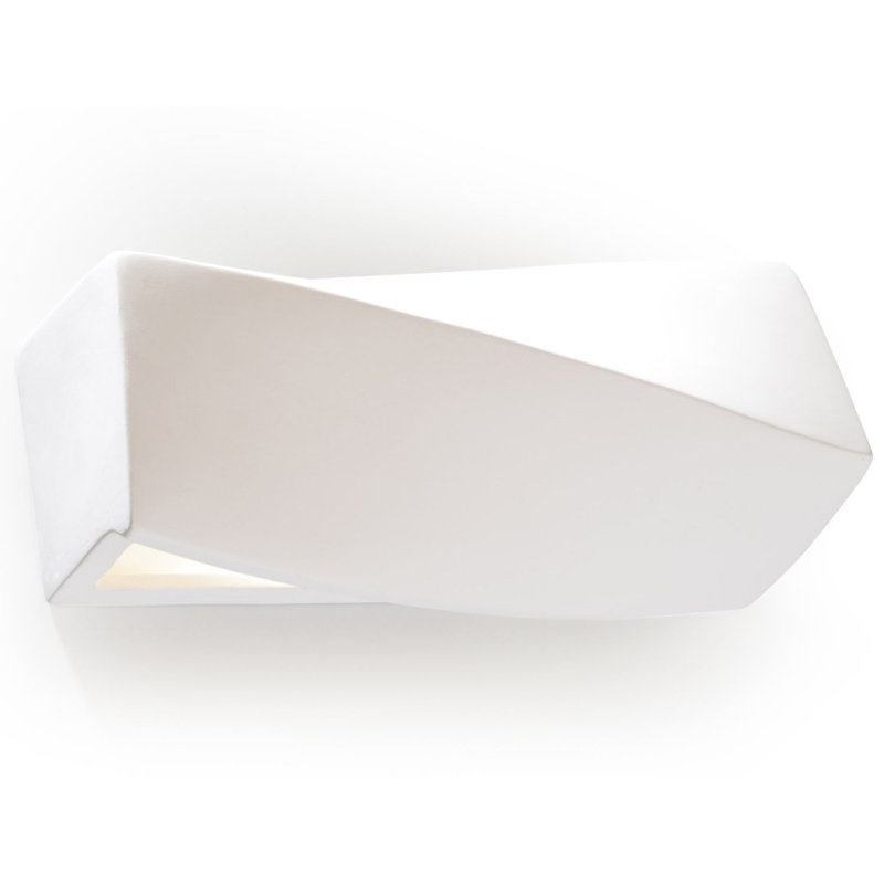 Anberlyn Ceramic Flush Mounted Sconce, 15cm H x 35cm W x 12cm D