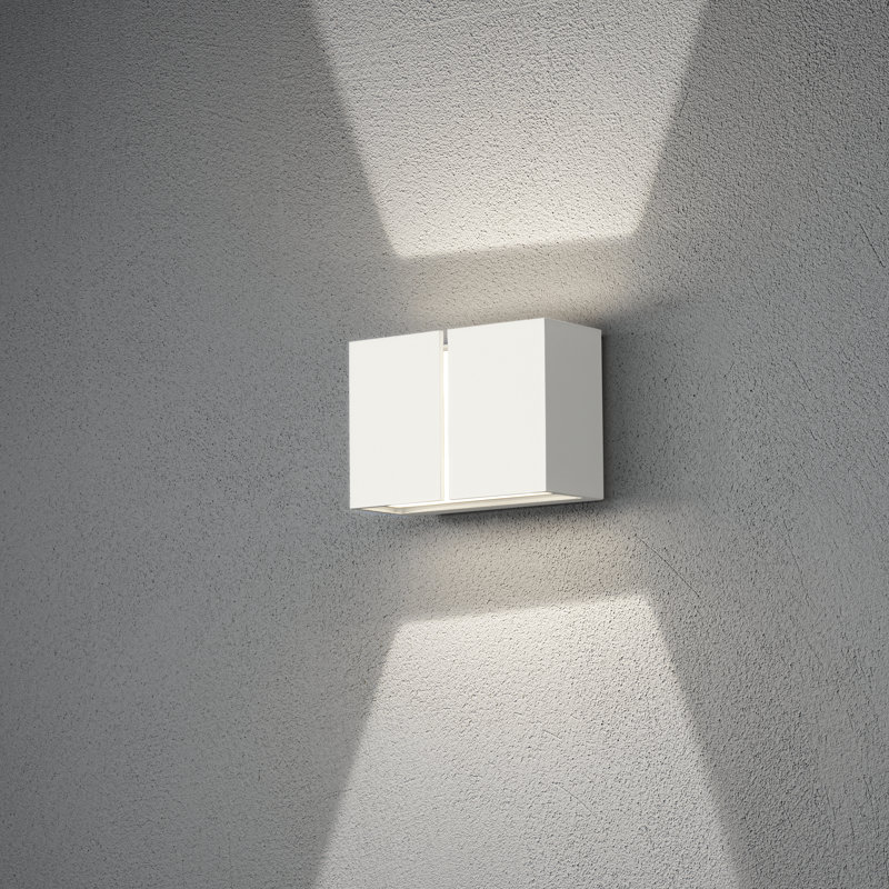 11.5cm H Integrated LED Outdoor Sconce, White