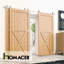 Trousse de quincaillerie pour porte simple à 3 rails en nickel brossé à conception simple-67119410