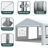20 ft x 30 ft Outdoor Galvanized Steel Party Tent - Heavy Duty Removable Sidewall Wedding Tent-108287687