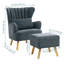 Kiro Upholstered Wingback Chair with Footstool-38292154