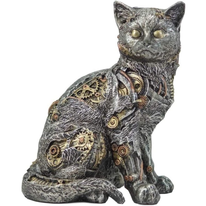 Figurine de chat Cyborg