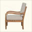 Acacia Luxe Outdoor Patio Chair With Cushions,Wooden Club Chairs With Fabric