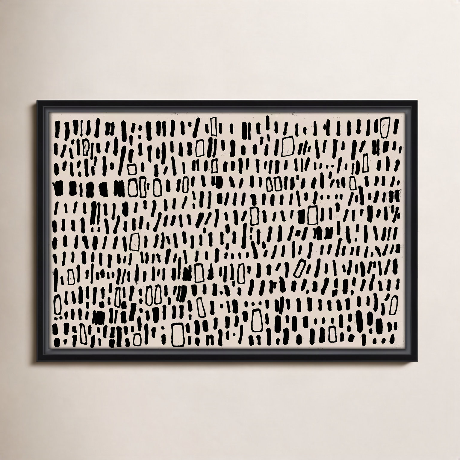 Timber "Tribal Code" Print by Filippo Ioco, 13.5" H x 19.5" W, Black