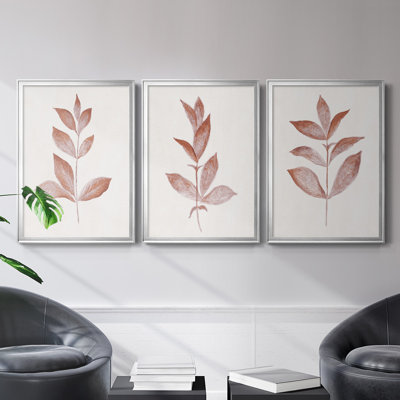 «Red Leaf I», toile encadrée de qualité supérieure - prête à être accrochée