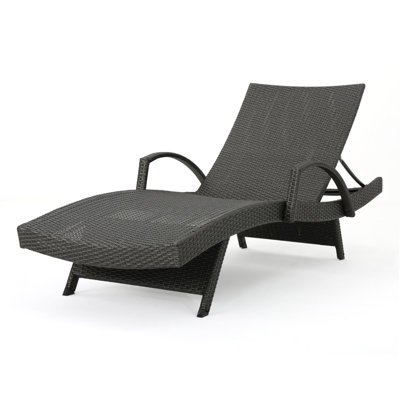 Outdoor PE Wicker Lounge Chair（Set of 2） by Hokku Designs