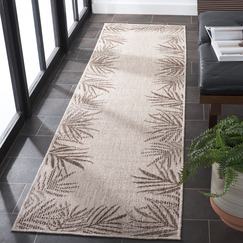 Tapis d'intérieur / extérieur à motif floral Performance Alcinda, Tapis de couloir 2 pi 2 po x 8 pi