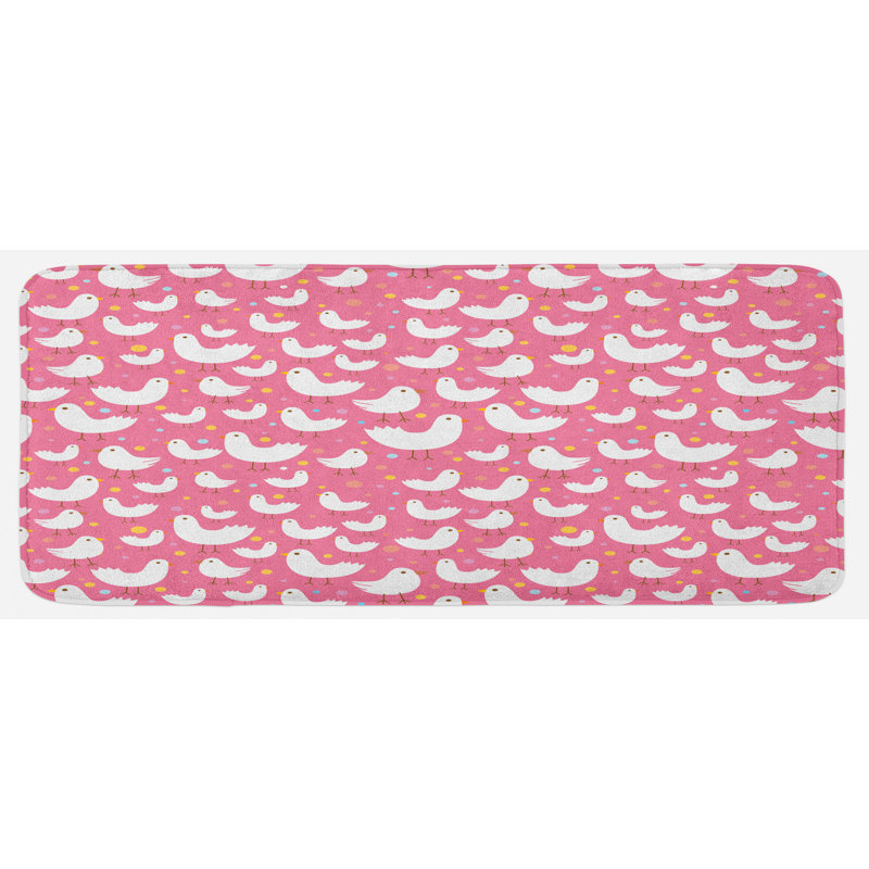 Polka Dots Synthetic Kitchen Mat