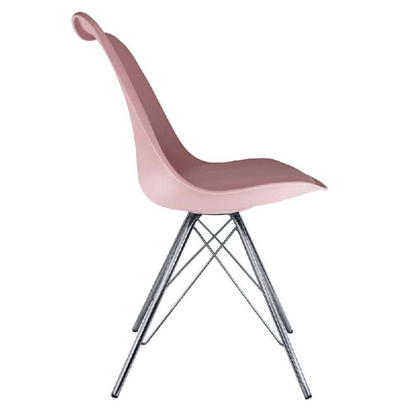 Topeka 45cm H Upholstered Side Chair, Pink