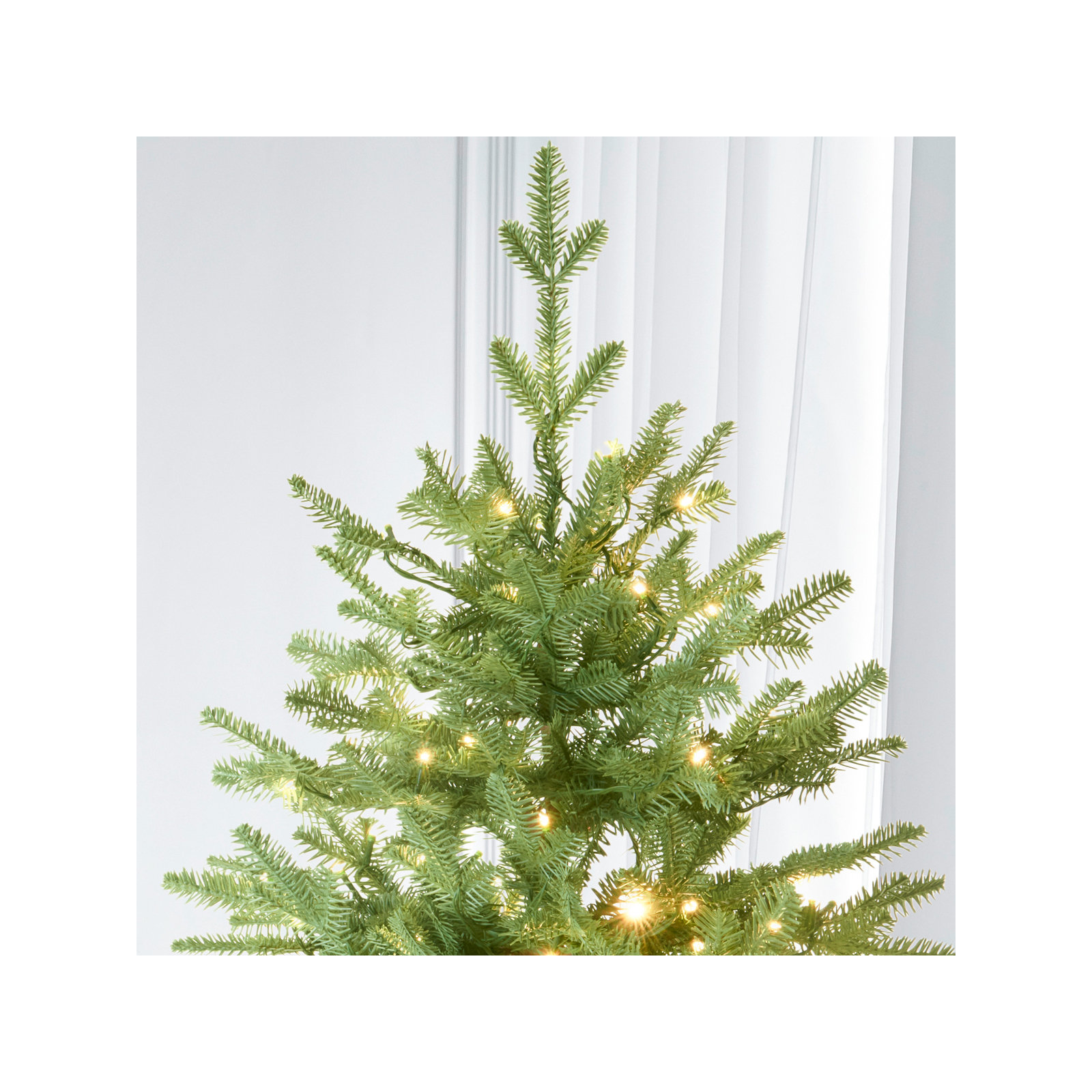 Lighted Artificial Christmas Tree - Stand Included, 6.5ft, Pre-Lit