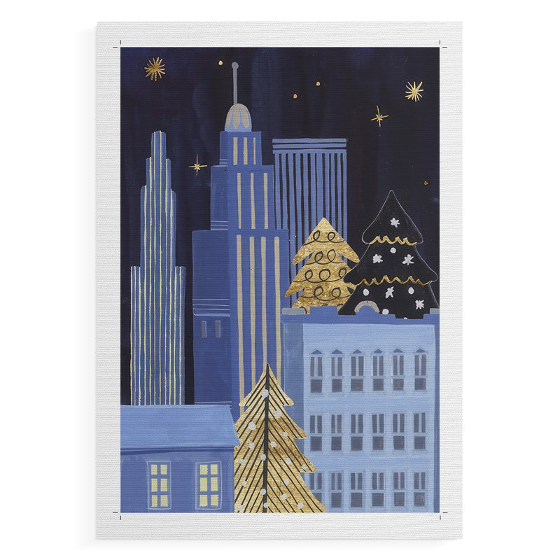 Collection Holiday Night B - Impression sur toile seulement - NON-CADRE, H 12 po x l 8 po
