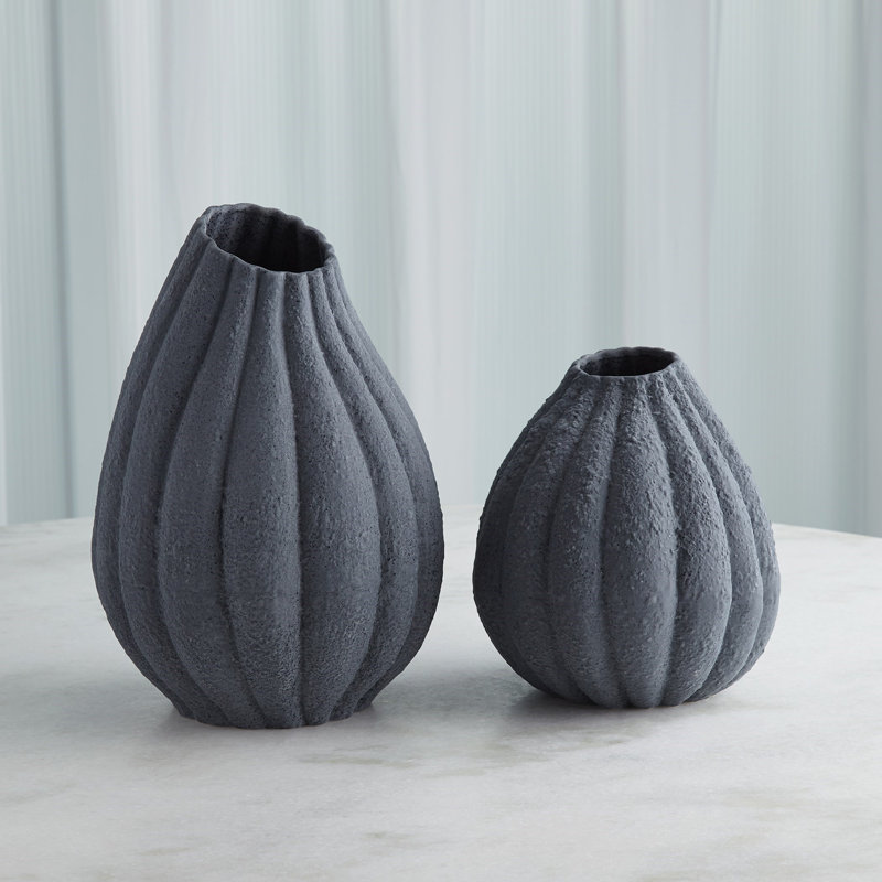 Handmade Earthenware Table Vase, 11.25" H x 9.5" W x 9.5" D