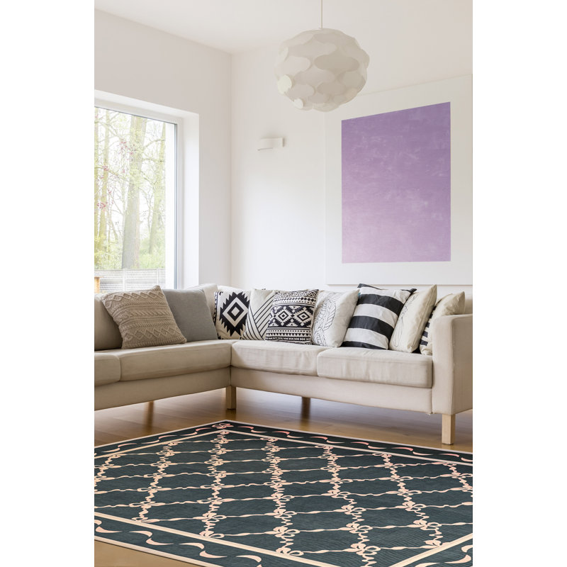 Tapisserie française vert foncé Kilim 9 pi 11 po x 13 pi 8 po