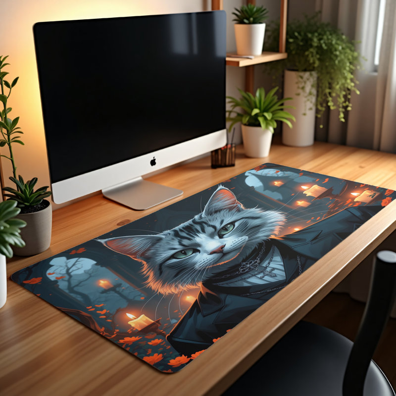 Polyester Desk Pad, 14.4x12.1