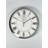 Elegant Decorative Wall Clock, 13.8 in Diameter, Silver Color | 100% Plastic Frame, Real Glass Cover, Thickness: 1.8 in | Stylish Home Decor for Living Room, Office & Kitchen, Accurate Timekeeping & Modern Design-105520002