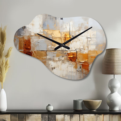 Transcendent Textures V - horloge murale asymétrique