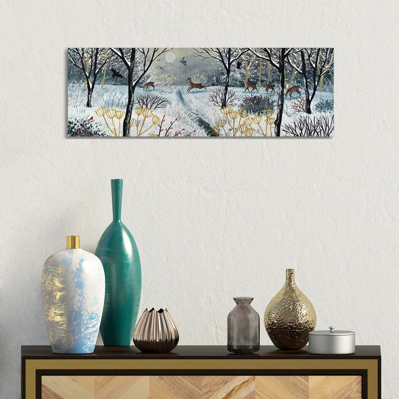 Through The Silence Of Snow by Jo Grundy - Wrapped Canvas Panoramic Print, 30.48 cm H x 91.44 cm W x 1.91 cm D