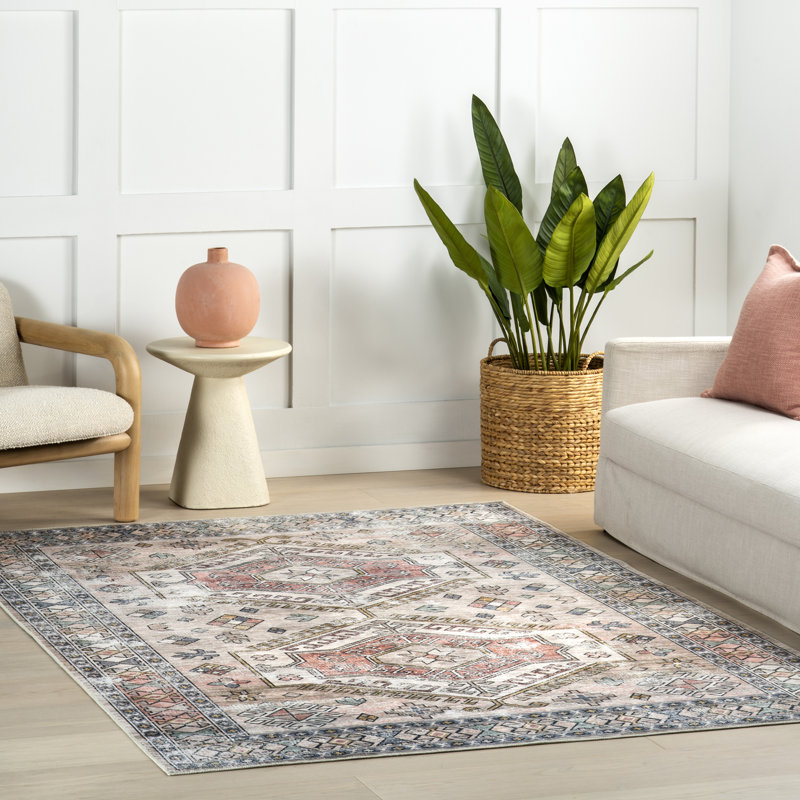 Tapis lavable à la machine Innesker Medallion, Rectangle 9 pi x 12 pi