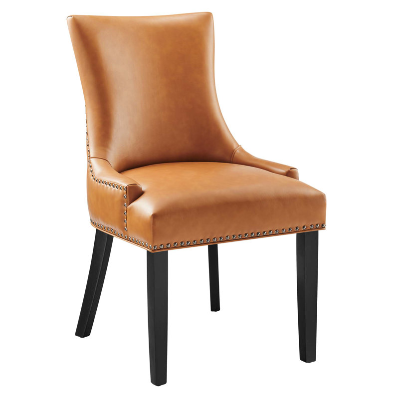 Marquis Vegan Leather Dining Chair, Tan, 1