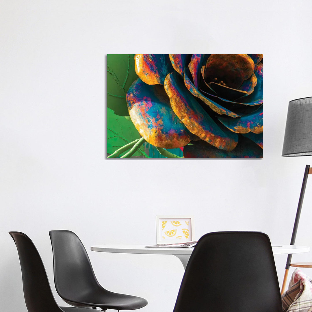 Die Rose von Raymond Kunst - Galerie-verpackte Leinwand Giclée auf Leinwand