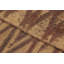 Vintage Tuareg Mat In Brown And Beige With Diamond Geometric Patterns