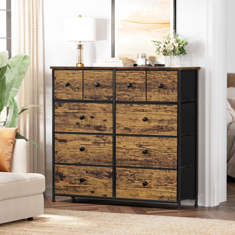 Commode avec commode en bois Ojaswi, 10 commodes en bois, Rustique