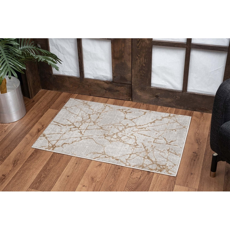 Tapis doré Elegance, Rectangulaire 2 pi x 3 pi