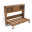 Lit escamotable simple avec station de charge et tiroir, couleur bois