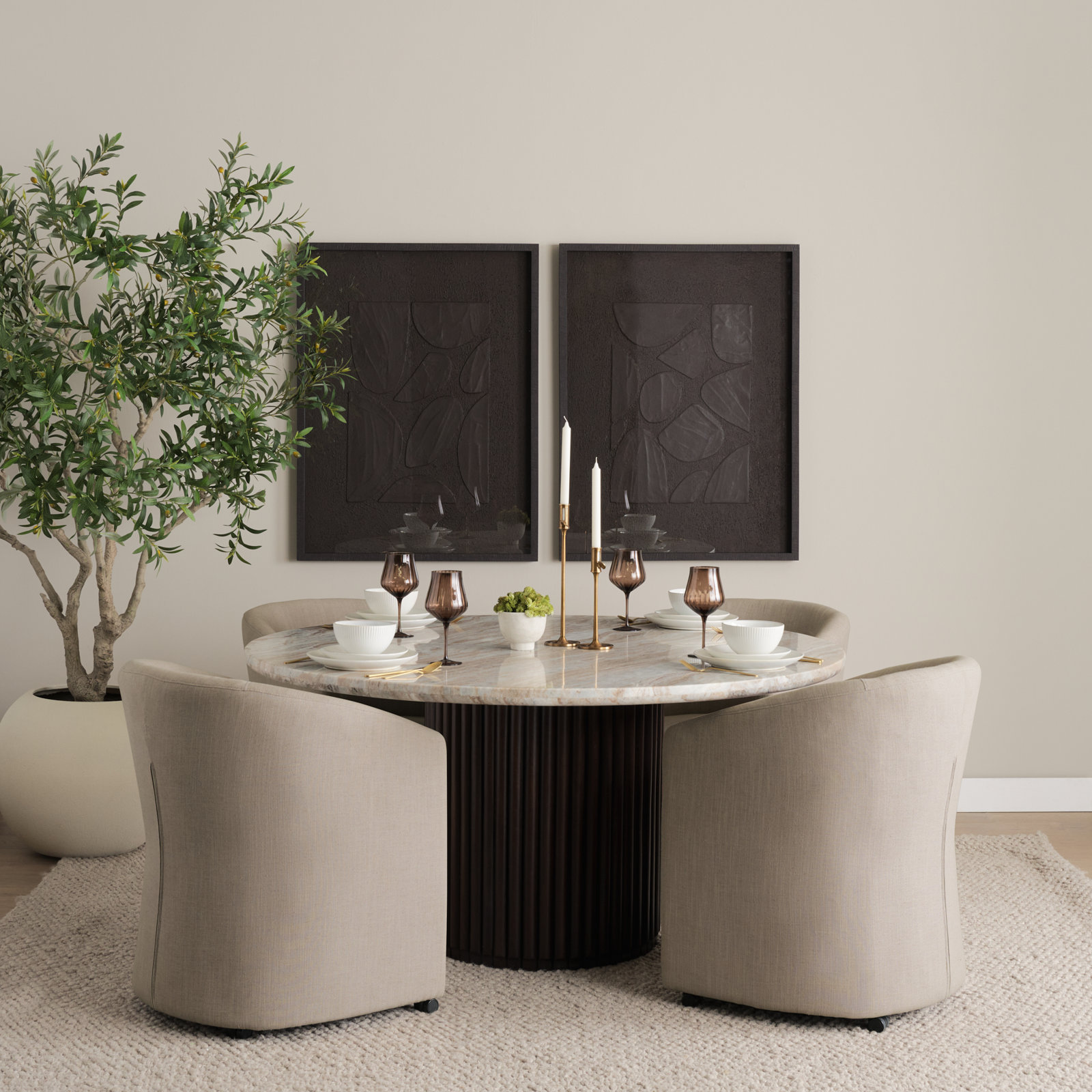 Enna Dining Chair, Gray