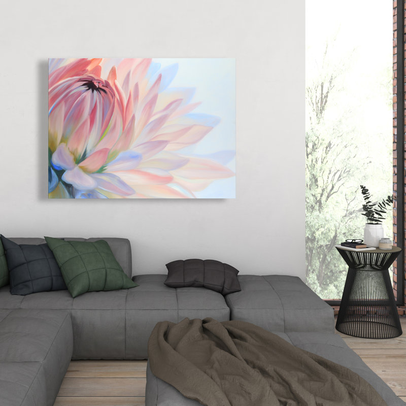 Lotus fleur pastel - Toile botanique exotique pour la décoration intérieure