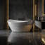 69.8'' L Freestanding Soaking Bathtub-1713888719