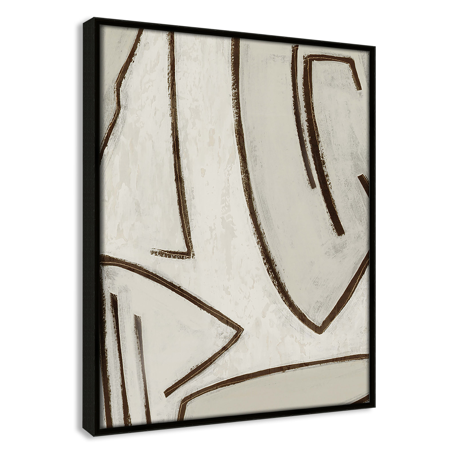 Line Work II, 12.5" W x 15.5" H, Espresso