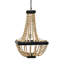 Lustre en perles de bois drapé-25736930