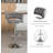 Swivel Bar Stools Set of 3, Counter Height Bar Stools with Low Back, Adjustable Height Barstools, Velvet Bar Stools for Kitchen Island, Pub (Grey)-93777666-93777664-93777914