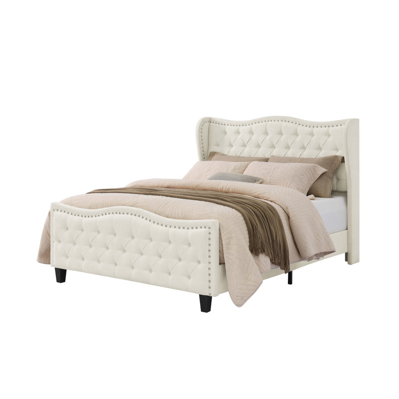 Structure de lit Royale, Beige