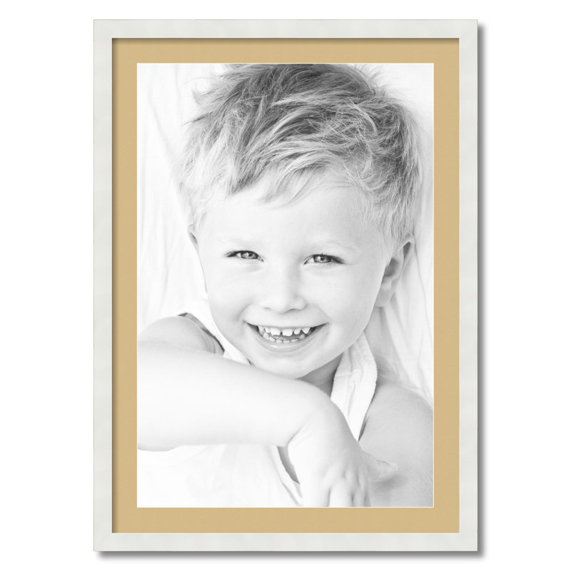 Cadre pour photo 20 po x 30 po blanc mat, Automne doré