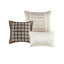 Édredon taupe charmeuse - taie décorative très moelleuse brillante 7 pièces