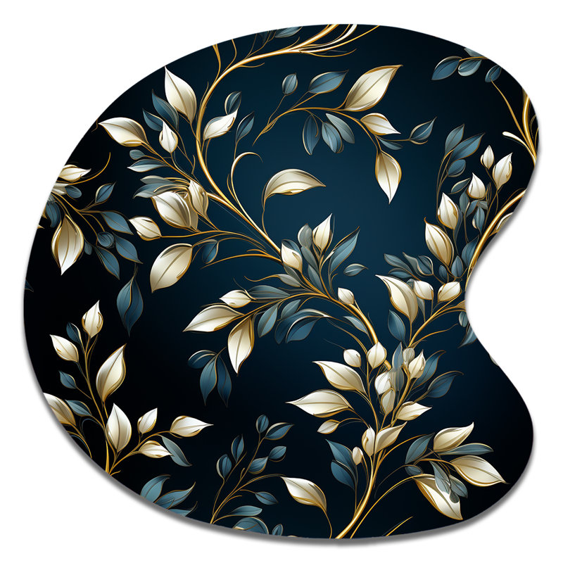 Mornimont - art mural asymétrique en métal à forme florale, H 27 po x l 27 po