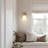 1 - Light Dimmable Bathroom Vanity Light Armed Wall Sconce Fabric Shade
