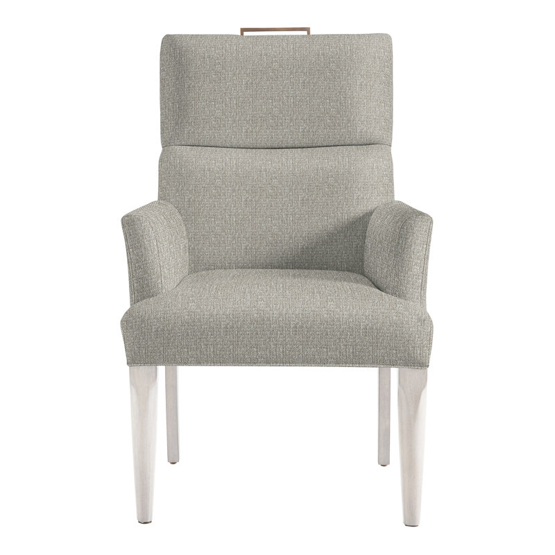 Thom Filicia Home Fabric Tight Back Arm Chair, Casa Blanca, Tarbee Pebble